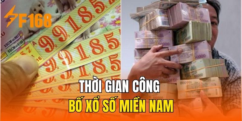 Thời gian công bố xổ số miền nam